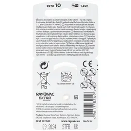 Varta Rayovac Hörgerätebatterie Varta HA10, PR70, 4610, Acoustic Special