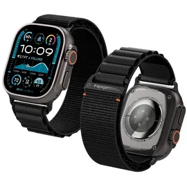 SPIGEN Fabric Band, (hook) Apple Watch 49mm/46mm/45mm/44mm Black
