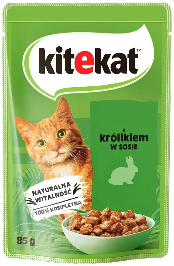 KITEKAT Kaninchen in Sauce 28x85 g für ausgewachsene Katzen