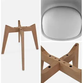 sweeek 6 skandinavische Stühle mit Holzbeinen - sweeek