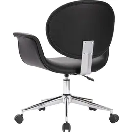 vidaXL Drehbarer Bürostuhl Kunstleder Schwarz