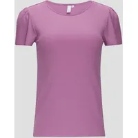 QS T-Shirt mit Rundhalsausschnitt, lila, XS