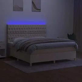 vidaXL Boxspringbett 180 x 200 cm Creme