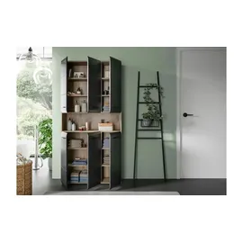 xonox.home Mehrzweckschrank 90 x 185 x 30 cm Schwarz