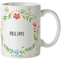 Mr. & Mrs. Panda Tasse Philippe – Geschenk, Büro Tasse, Kaffeebecher, Porzellantasse, Becher, Keramik