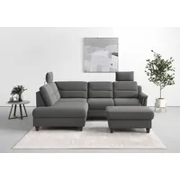 sit&more Ecksofa »Farö L-Form«, inklusive Federkern, wahlweise mit Bettfunktion und Bettkasten, grau