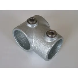 B&T Metall Rohrverbinder T-Stück kurz T101 Ø 21,3 mm (1/2") Temperguss thermisch vollbadverzinkt inkl. Stellschrauben