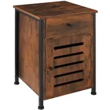 Tectake Nachtschrank 40 x 42 x 60,5 cm Braun