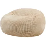 I.C.O.N. icon Sitzsack Beige, Textil, 1-Sitzer, 127x65x115 cm, Oeko-Tex® Standard 100, Wohnzimmer, Hocker, Sitzsäcke, XXL Sitzsäcke