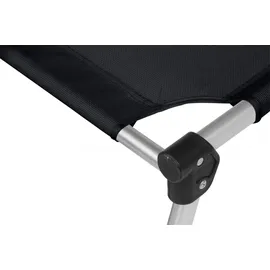 Siena Garden Dreibeinliege XXL 209 x 69,5 x 86 cm schwarz klappbar