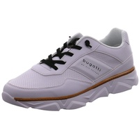 BUGATTI Sneaker mit Memory Foam, elastische Schnürsenkel, Weiß, 46