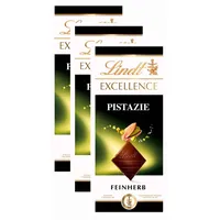 Lindt Excellence Pistazie Schokolade Feinherb - 3 Tafeln je 100g