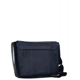 LEONHARD HEYDEN Den Haag Messenger Leder 37 cm Laptopfach blau