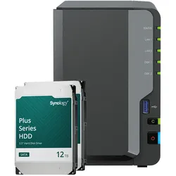 Synology Aktion % | DS224+ 24TB Plus HDD NAS-Bundle NAS inkl. 2x 12TB Plus HDD 3.5 Zoll SATA Festplatte