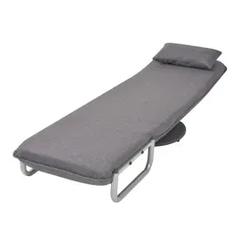 vidaXL Drehstuhl und Schlafsofa Dunkelgrau Stoff