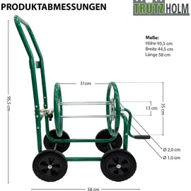 Trutzholm Schlauchwagen Basic 50 m Stahl grün