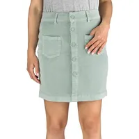 denimfy Damen Mini Cord Rock DFAlina Knopfleiste L