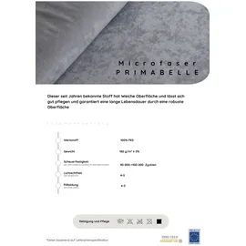 Home Affaire Ecksofa Rice 223x86x184 cm Microfaser PRIMABELLE Ottomane marin), Eck Hocker, Federkernpolsterung (99620205-0)