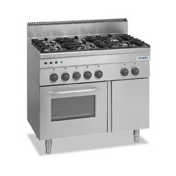 Gastro Gasherd Dexion Serie 66 - 100/60 mit Gasbackofen und Elektrogrill