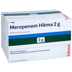 Meropenem Hikma 2 G Plv.z.her.e.inj.- Od.inf.-lsg. 6 St