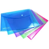 Rapesco RAPESCO® Dokumententaschen DIN A5 farbsortiert genarbt 0,20 mm, 5 St.