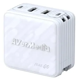 AVerMedia Ladedock. Core GO (GC313) White. 100W GaN. HDMI - Weiß