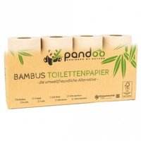 pandoo Bambus Toilettenpapier natur (Karton 96 Rollen)