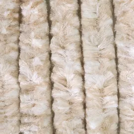 Lemodo Flauschvorhang 100 x 200 cm Beige/Weiß