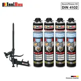 Brunnenschaum 4 x 750ml Bauschaum 1x Teflon Pistole Montageschaum Pistolenschaum