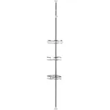 Teleskop Badregal Regal Duschecke Eckregal Duschablage 3 Ablagen 110-280cm