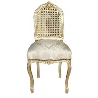 Casa Padrino Barock Damen Stuhl Baumwolle/Samt Gold