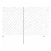 vidaXL Zaun mit Pfosten 1,5 x 10 m Silber/Stahl