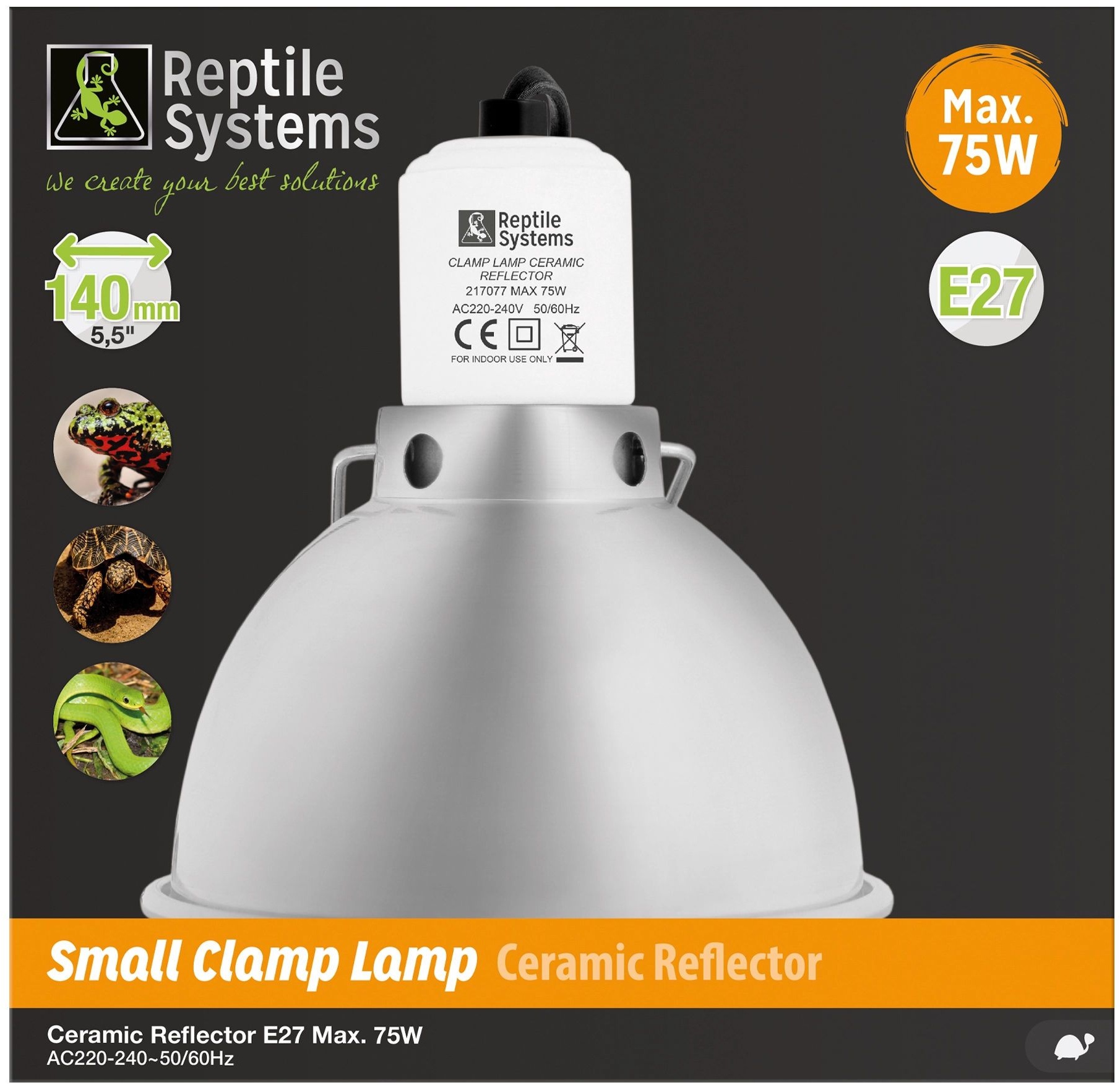 Reptile Systems Klemmleuchte mit Reflektor 1 St