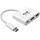 Eaton Power Quality Tripp Lite Series USB-C zu HDMI Adapter mit USB-A Port and PD-Aufladung, HDCP, Weiß