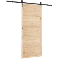 vidaXL Schiebetür Braun 80 x 208 cm Massivholz Kiefer