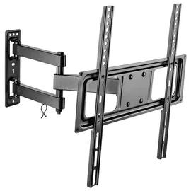 goobay 49744 Wandhalterung neigbar, (schwenkbar 32 bis 55 Zoll ausziehbar und vollbeweglich für Fernseher von 55“ bis 35Kg max. VESA 400x400, schwarz