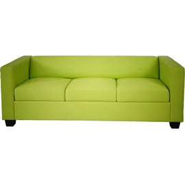 Mendler 3er Sofa Couch Loungesofa Lille ~ Kunstleder, hellgrün