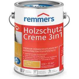 Remmers Holzlasur Holzschutz-Creme 3in1 Eiche hell 2,5 l