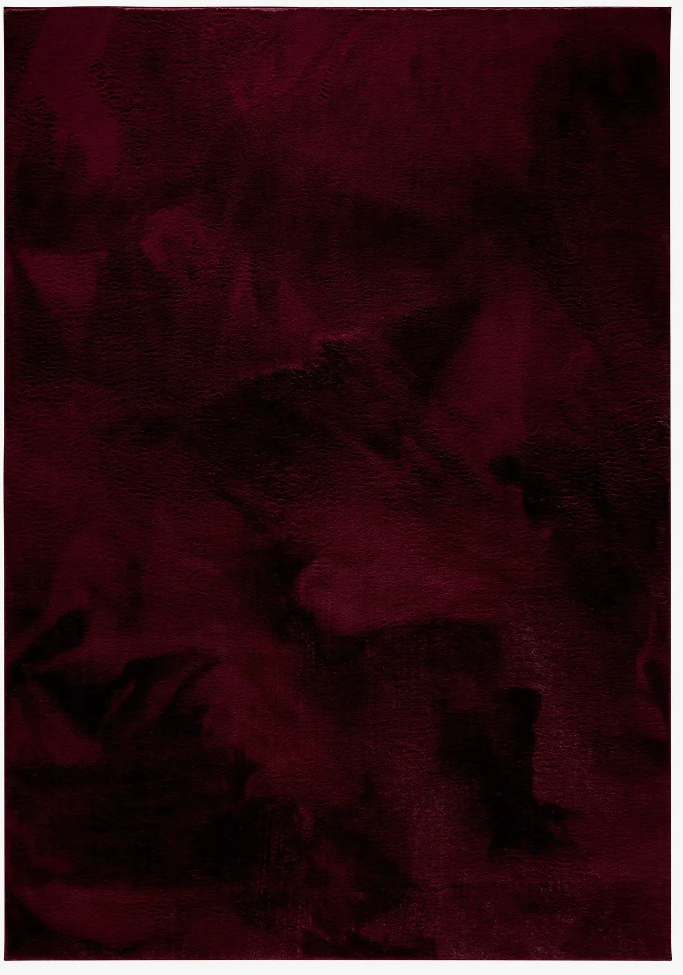 - Kunstfell-Teppich Furry Bordeaux 120x170 cm