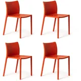 Magis - Air Chair Outdoor Stuhl, orange (4er-Set)