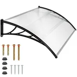 Tectake Vordach 150 x 93 cm transparent