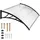 Tectake Vordach 150 x 93 cm transparent