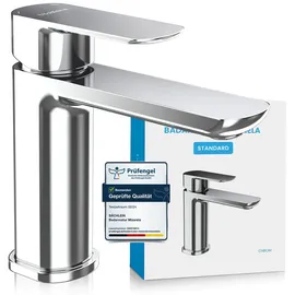 Bächlein Badarmatur Mizarela - chrom | Standard Badarmatur im klassischen Design - Wasserhahn für Bad-Aufsatz-Waschbecken