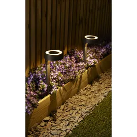 Luxform Solarleuchte schwarz 2 Stück LED 10 lm