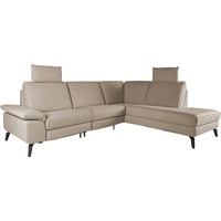 alina Ecksofa, inkl. Kopfstützen, wahlweise mit Relaxfunktion, Breite: 267 cm, beige