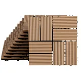 Clanmacy Terrassendielen WPC Terrassenfliesen 30x30cm langlebig für Balkon, Terrasse und Garten, BxL: je 30x30 cm, (66-St)