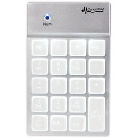 GeneralKeys Nummernblock mit Bluetooth, 19 beleuchteten Tasten, für Mac, PC & Co. (Ziffernblock Bluetooth, Keypad, Tablet Tastatur)