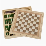 GoKi 56953 Spiele-Set Schach, Dame und Mühle