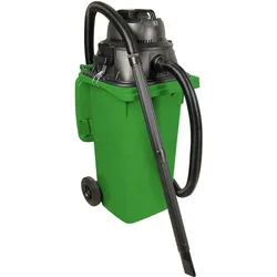 BRB Nass-/Trockensauger/Industriesauger 1100 Watt, mit 120 Liter Behälter (DIN Mülltonne) grün