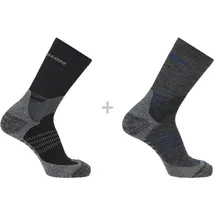 Salomon X Ultra Access Crew 2-Paar Schwarz/Mehrfarbig 42-44